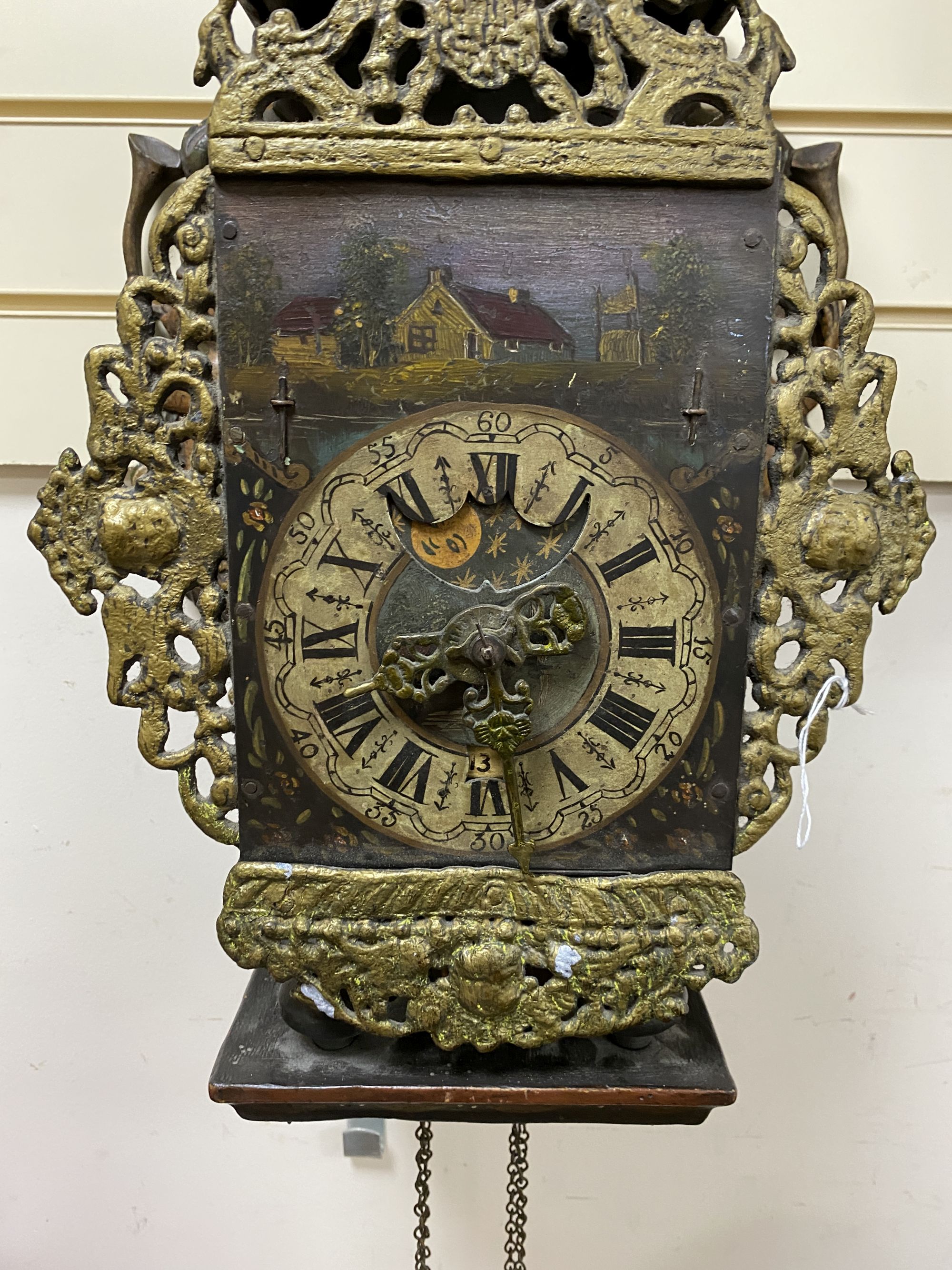 A Zaandam Dutch fusee bracket clock, height approx. 65cm